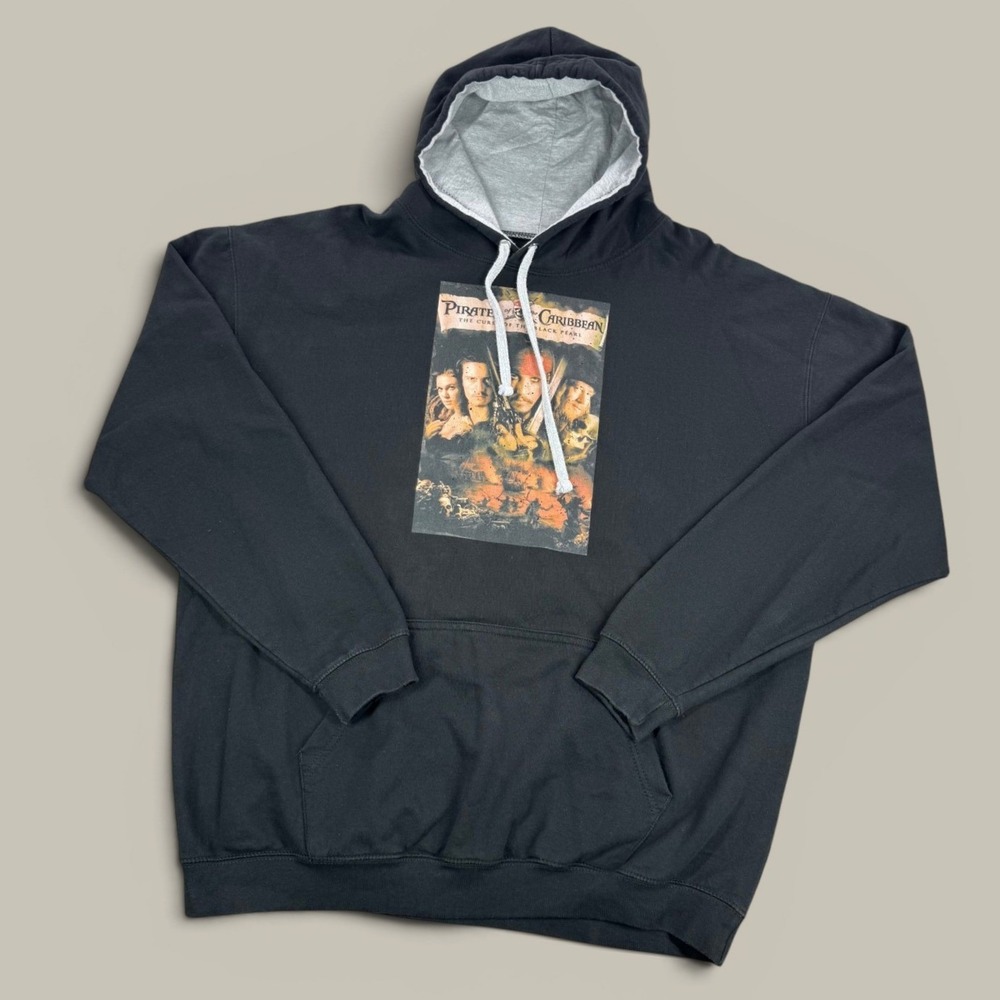 Pirates of the Caribbean Black Graphic Hoodie Mens XXL Black